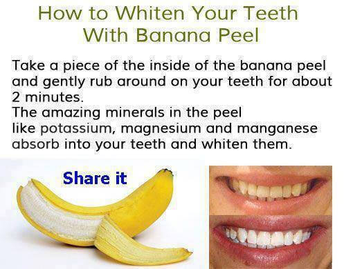 How to whiten your Teeth with Banana Peel - Healthy Tips Share