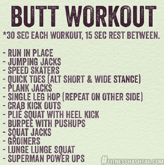 Butt Workout - Healthy Fitness Exercises Legs Plank Lunges Abs