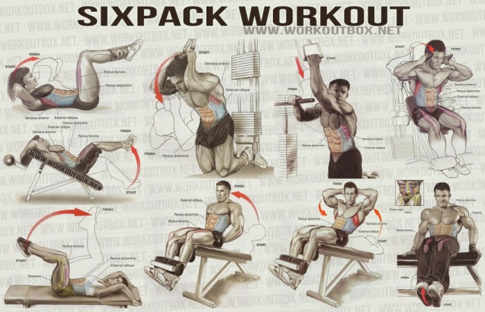 Sixpack Workout - Healthy Fitness Workout Abs Back Core Plank