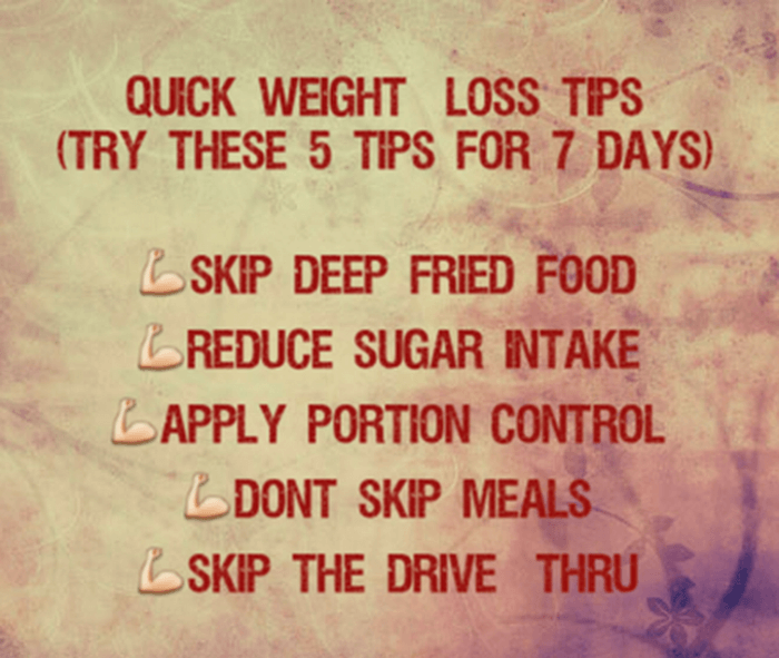 Quick Weight Loss Tips ! Try These 5 Tips For 7 Days And U Burns