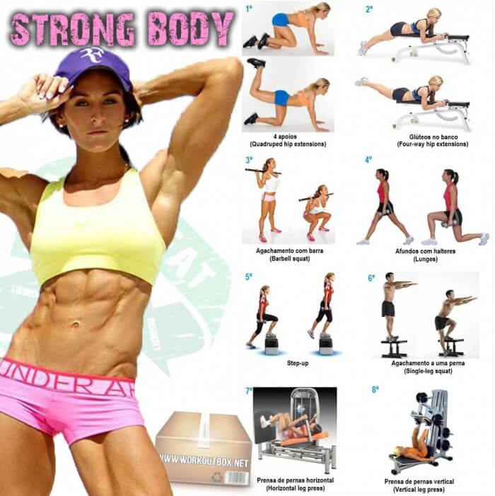 Strong Leg Workout - Sexy Female Body Fitness Training Exercises