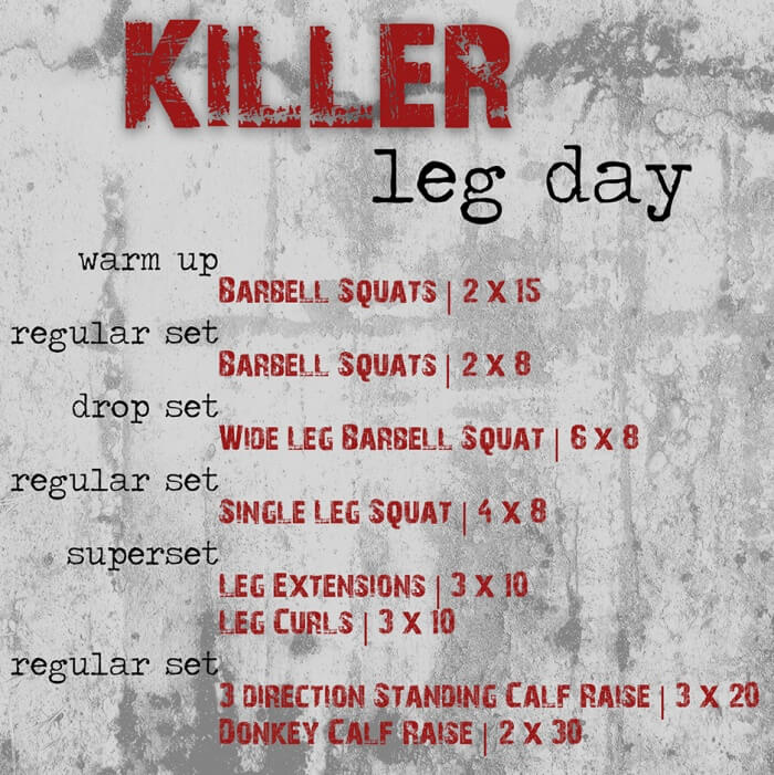 Killer Leg Day - Hardcore Legs Workout Plan For A Stronger Body