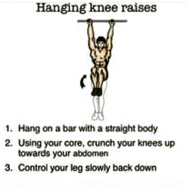 Hanging Knee Raises - Sixpack Hardcore Workout Training Plan Abs
